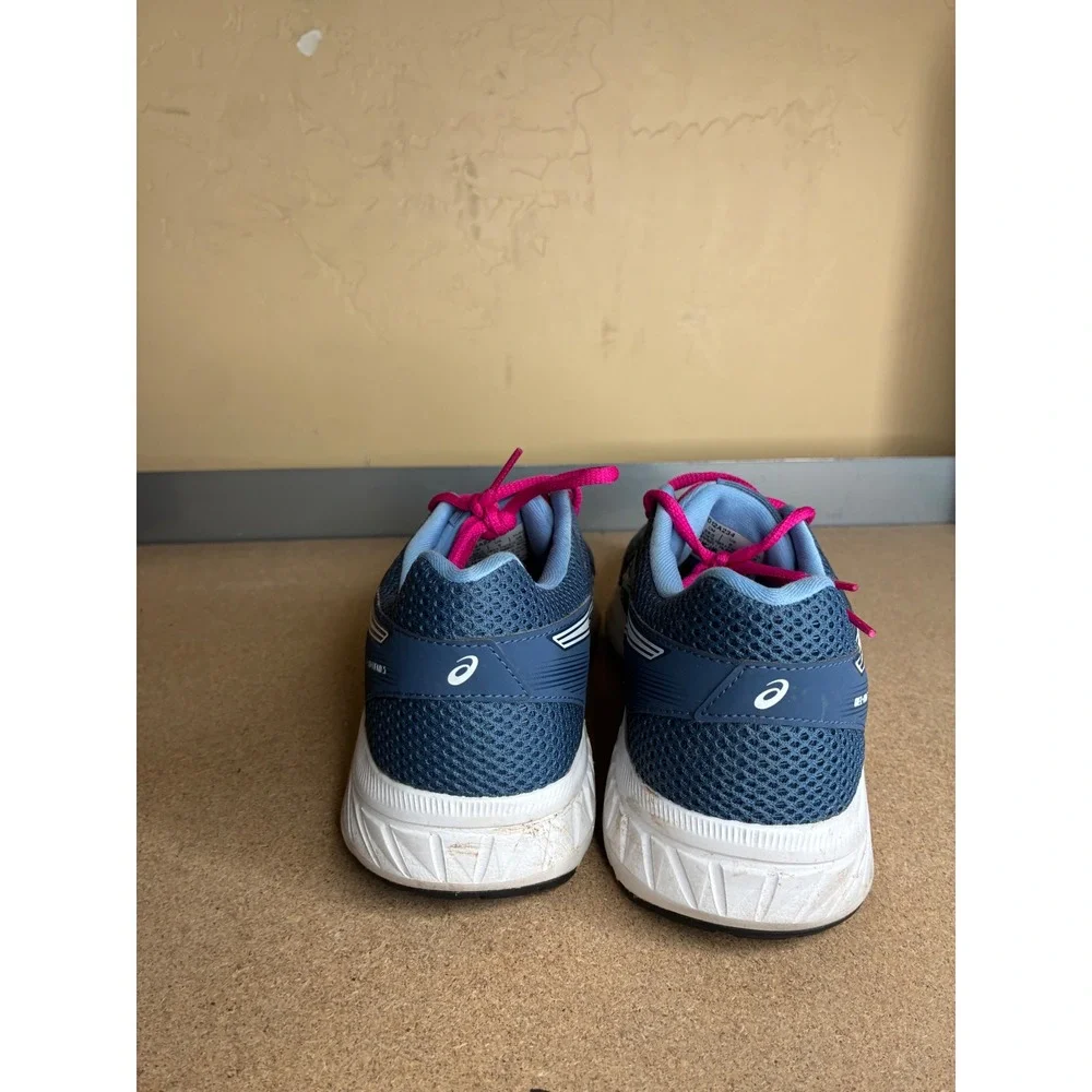 Asics Gel-Contend 5 Womens Blue Pink Running Shoes 1012A234 Size 8